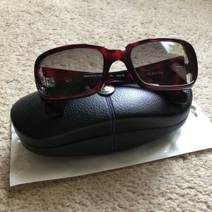 Morgenthal Frederics red tortoise sunglasses